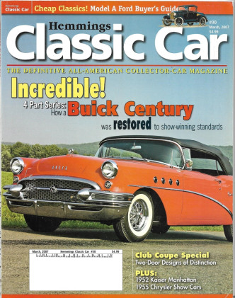 HEMMINGS CLASSIC CAR 2007 MAR #30 - CLUB COUPES, 343